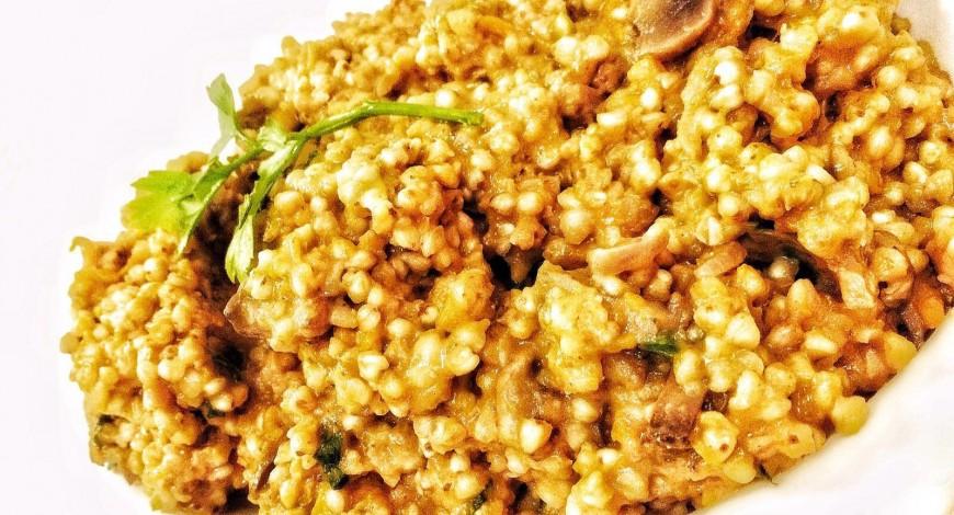 Creamy Buckwheat "Risotto" with Pumpkin and Mushroom