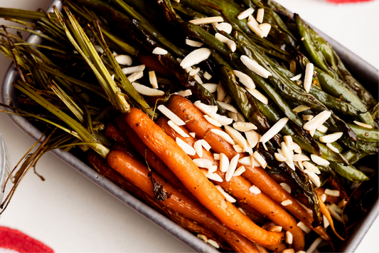Roasted Carrot and Beans With Honey and Almonds Recipe