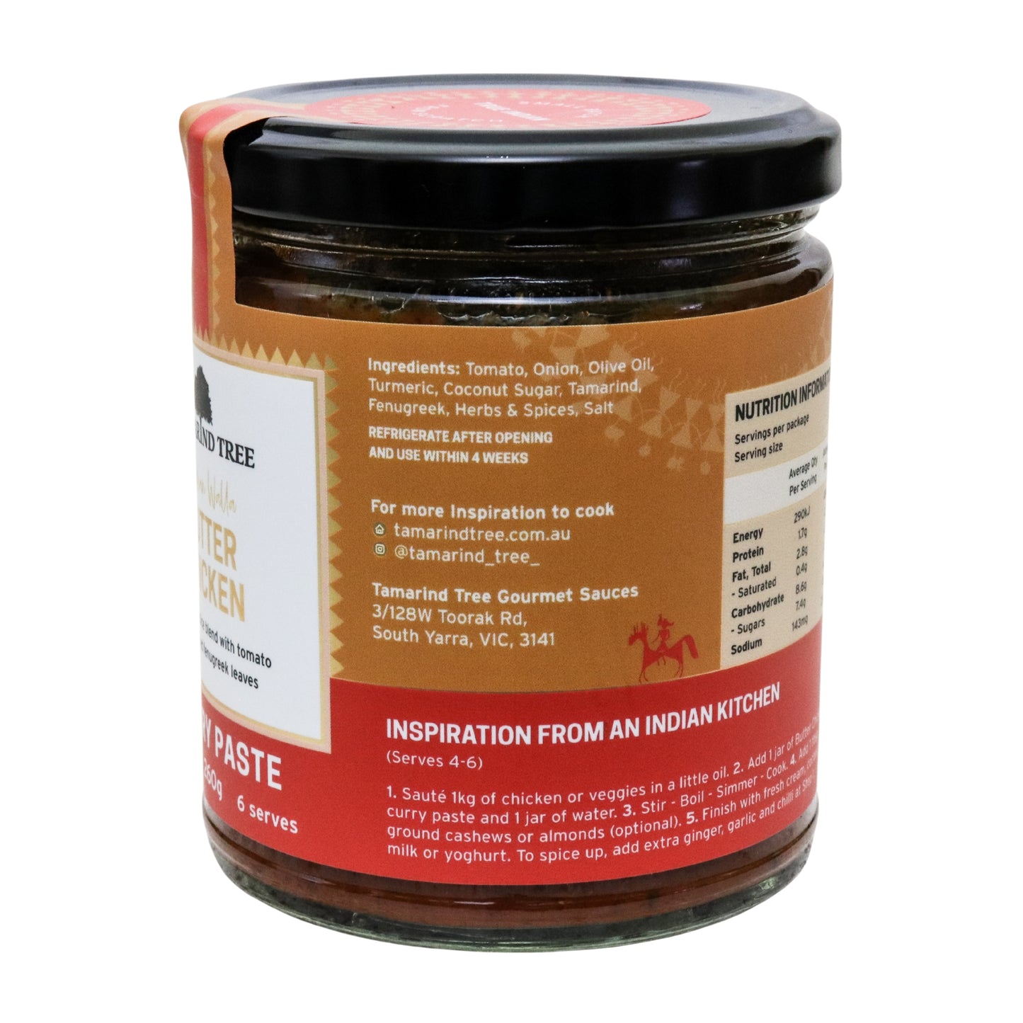 Delicious butter chicken paste with no artificial colours, flavours, or preservatives, crafted for rich and satisfying meals.