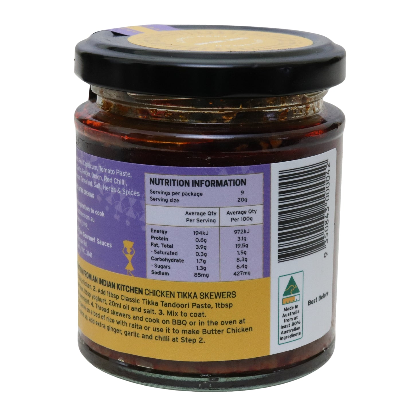 Authentic Tandoori Flavours – Rich North Indian spices, bold aroma, 9 serves, crafted for traditional tandoori dishes.