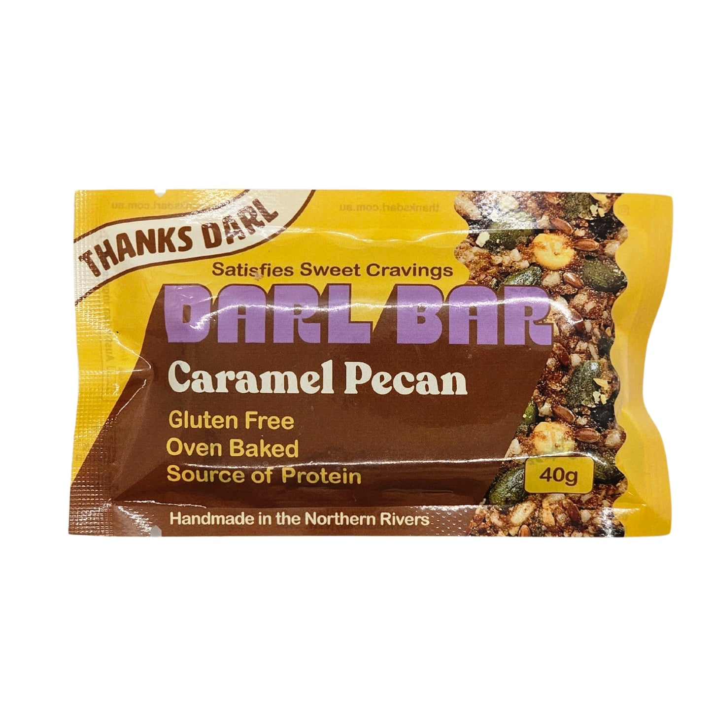 Caramel pecan nut bar, handcrafted, organic ingredients, gluten-free
