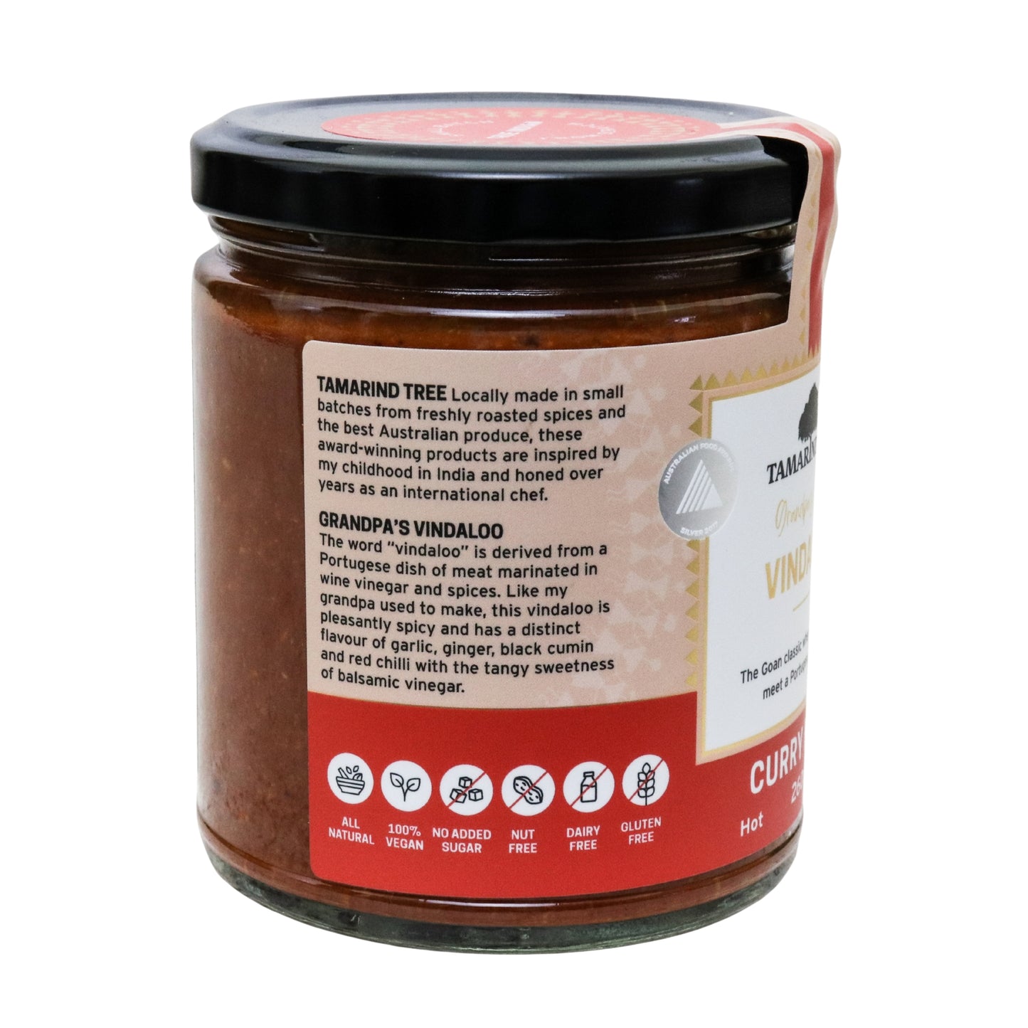 Authentic Vindaloo curry paste – nut-free, dairy-free, and seed oil-free.