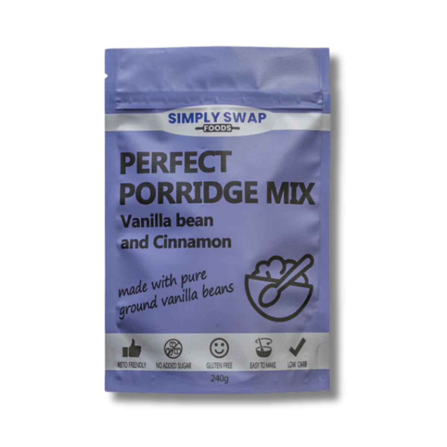 Low Carb Porridge – Vanilla & Cinnamon, Healthy Breakfast, Keto-Friendly