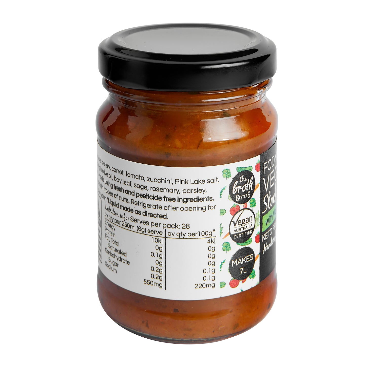 FODMAP-friendly vegetable stock concentrate, additive-free, makes 7L