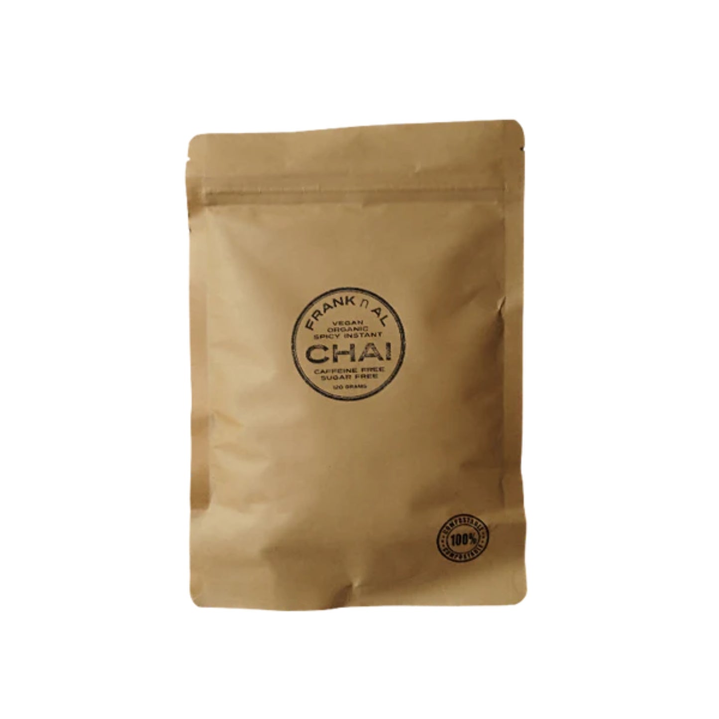 Sugar-free chai refill pouch, caffeine-free spice blend, 50 serves.