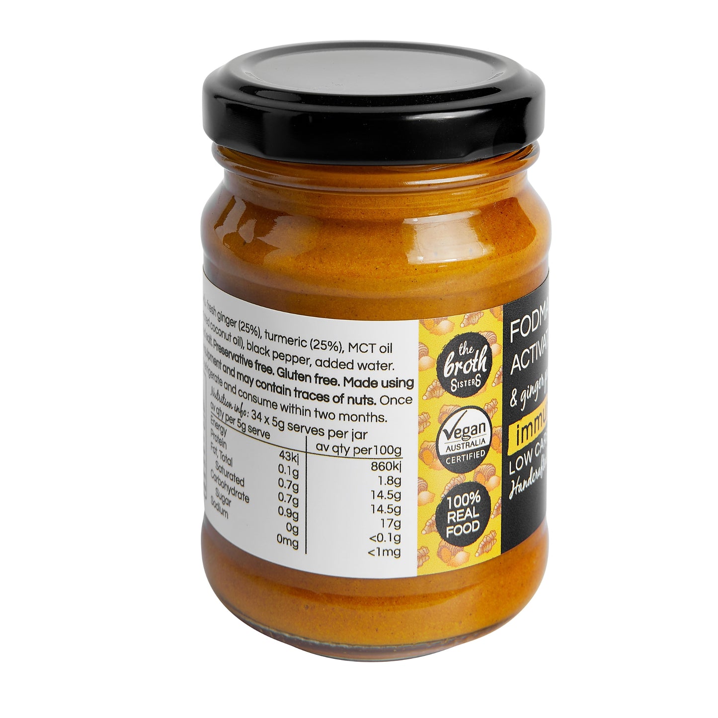 Turmeric & ginger paste, nutrient-rich & versatile, 33 serves per jar