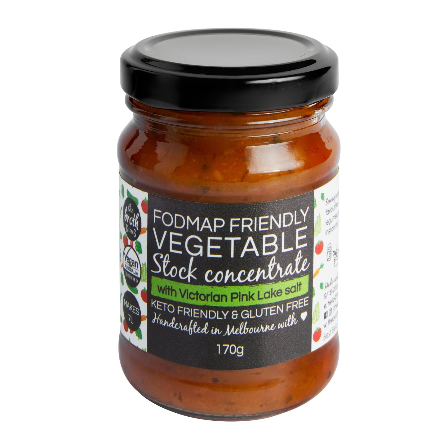 FODMAP-friendly vegetable stock concentrate, additive-free, makes 7L