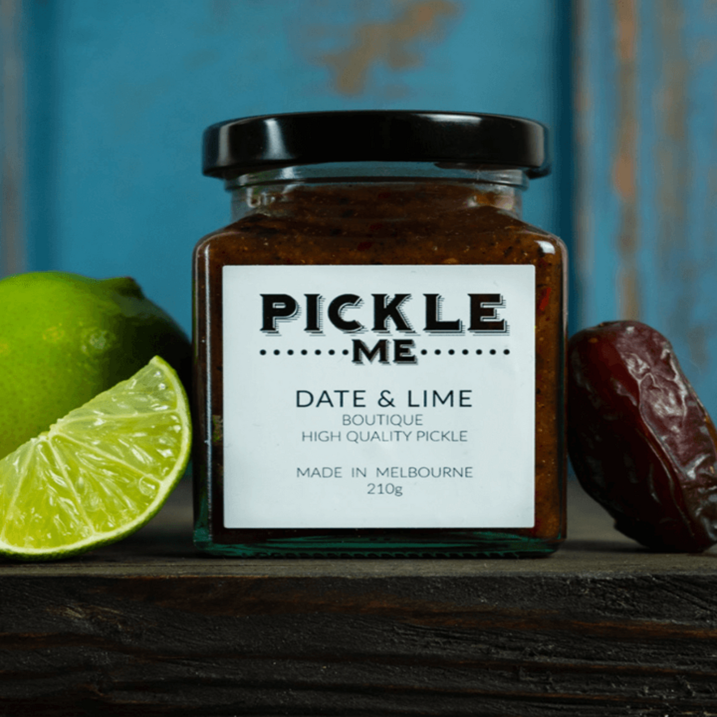 Sweet and tangy date & lime pickle, perfect for cheese and roasts, 250g