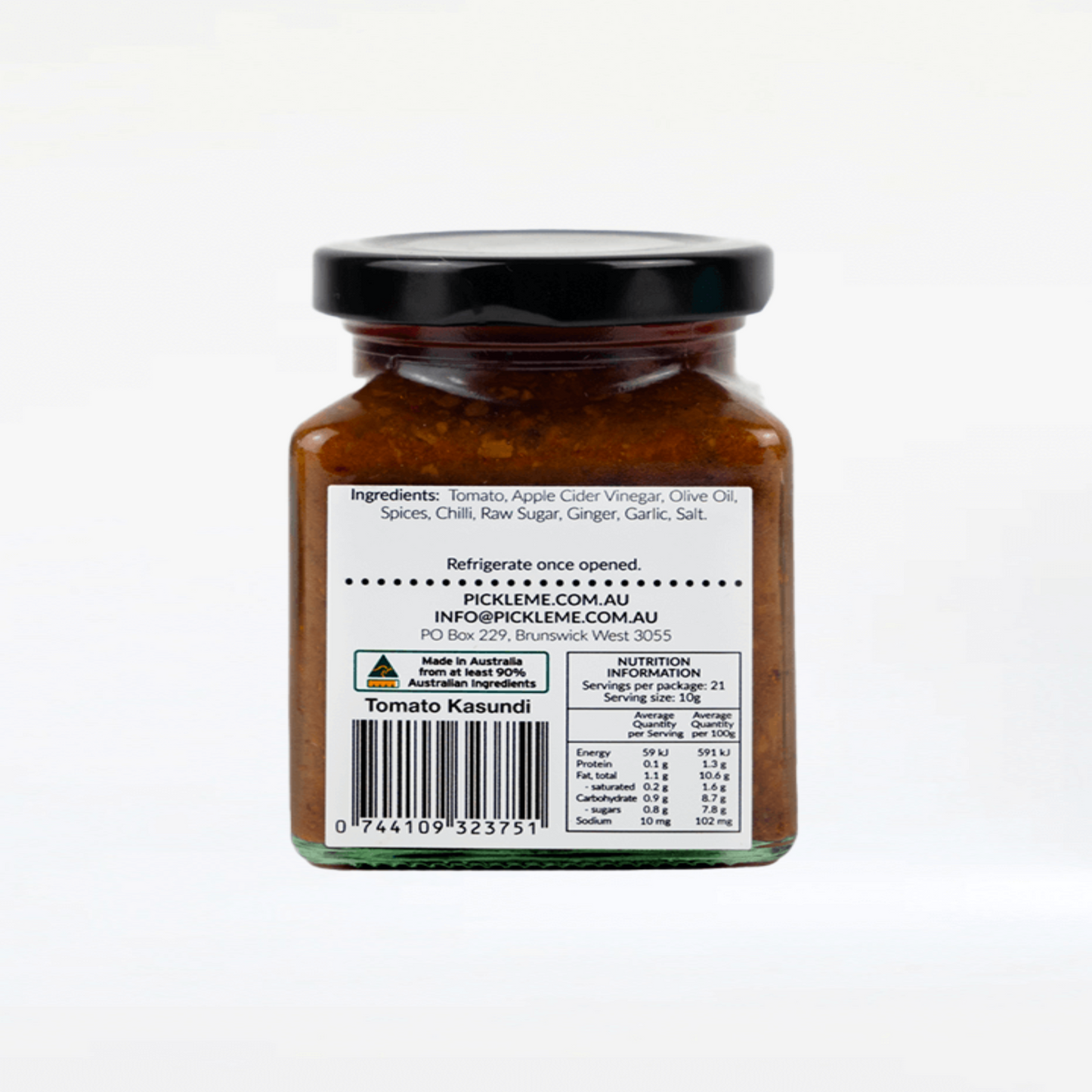 Tomato-based chilli pickle with ginger and spices, perfect for any dish.