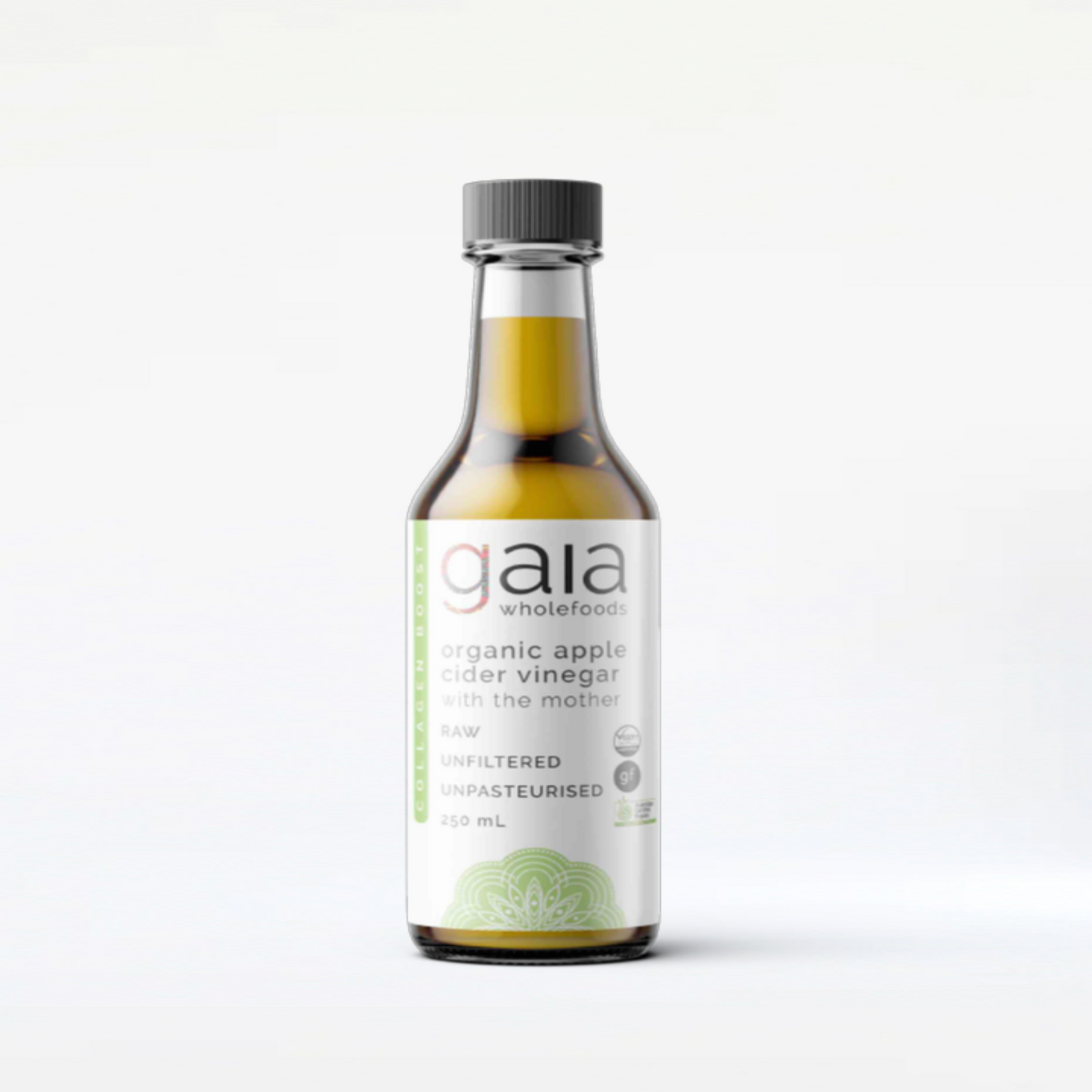 Organic apple cider vinegar with collagen, raw and unfiltered, 500ml