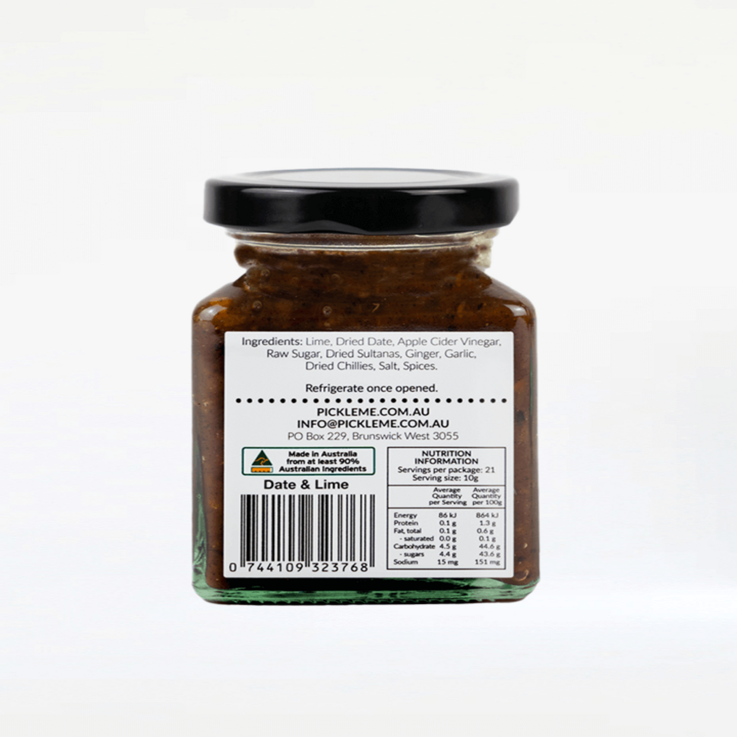 Sweet and tangy date & lime pickle, perfect for cheese and roasts, 250g