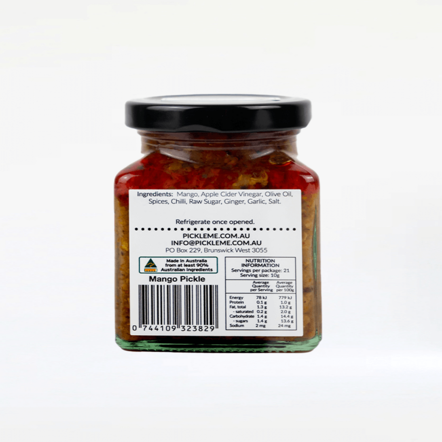Traditional Indian green mango pickle, aged with rich aromatic spices.