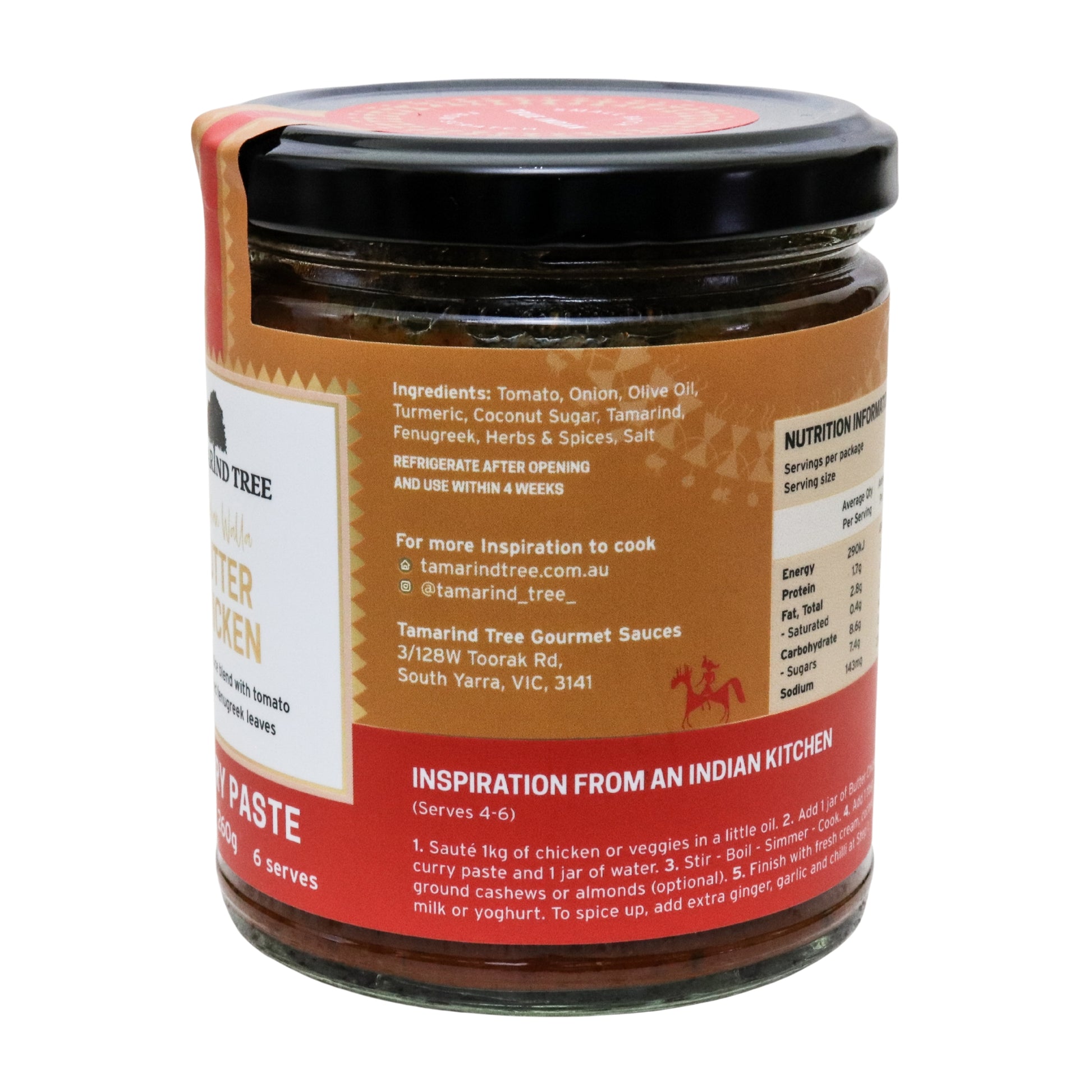Delicious butter chicken paste with no artificial colours, flavours, or preservatives, crafted for rich and satisfying meals.