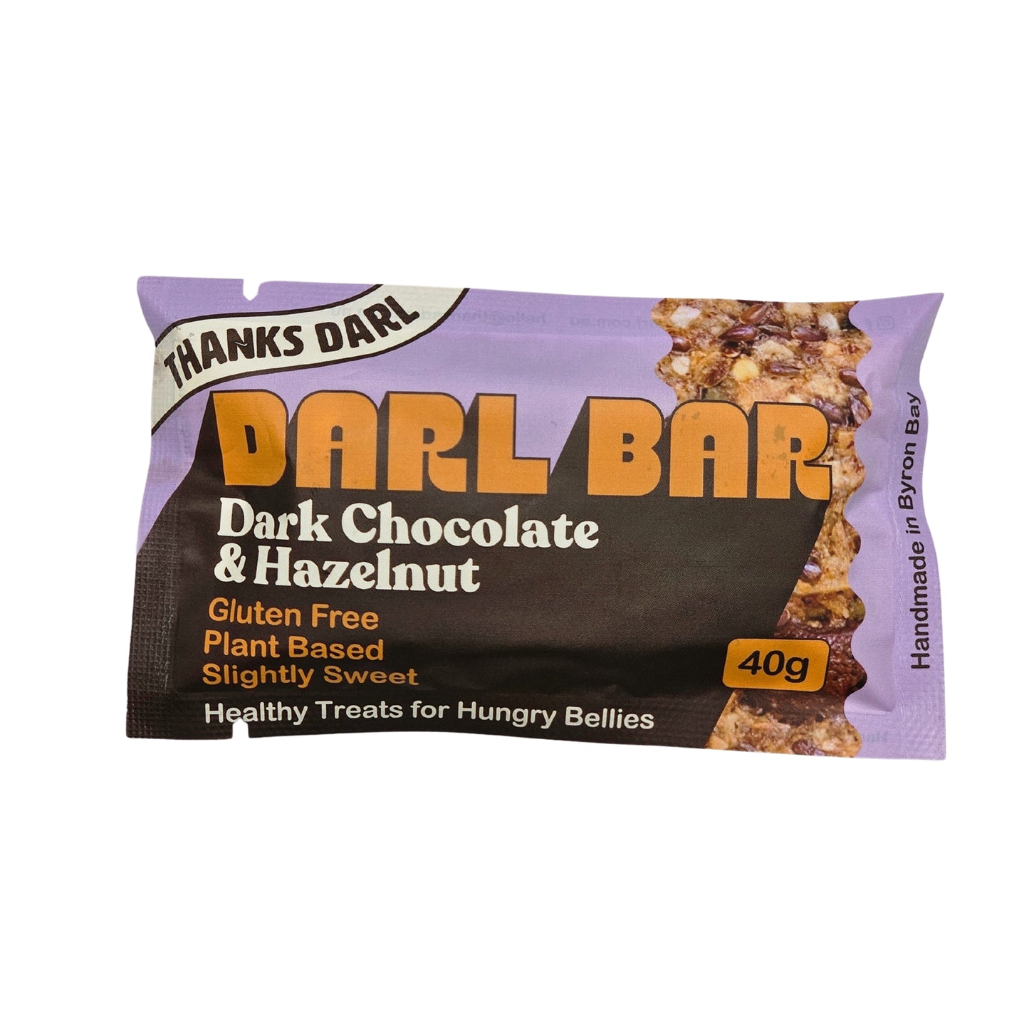 Dark chocolate hazelnut bar, handcrafted, organic ingredients, vegan