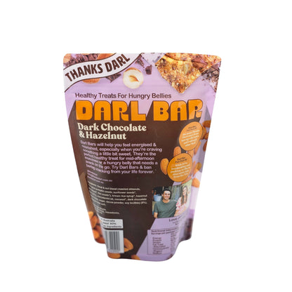 Hazelnut & dark chocolate nut bars, 5-pack, protein-rich healthy snack