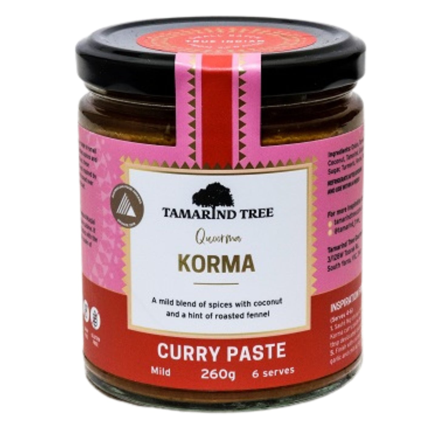  All-natural Korma curry paste – no artificial colours or preservatives.
