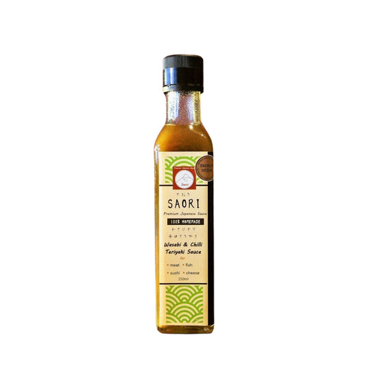 SAORI Wasabi & Chilli Teriyaki Sauce, premium Japanese sauce handmade in Melbourne, perfect for salmon, meat, and sushi