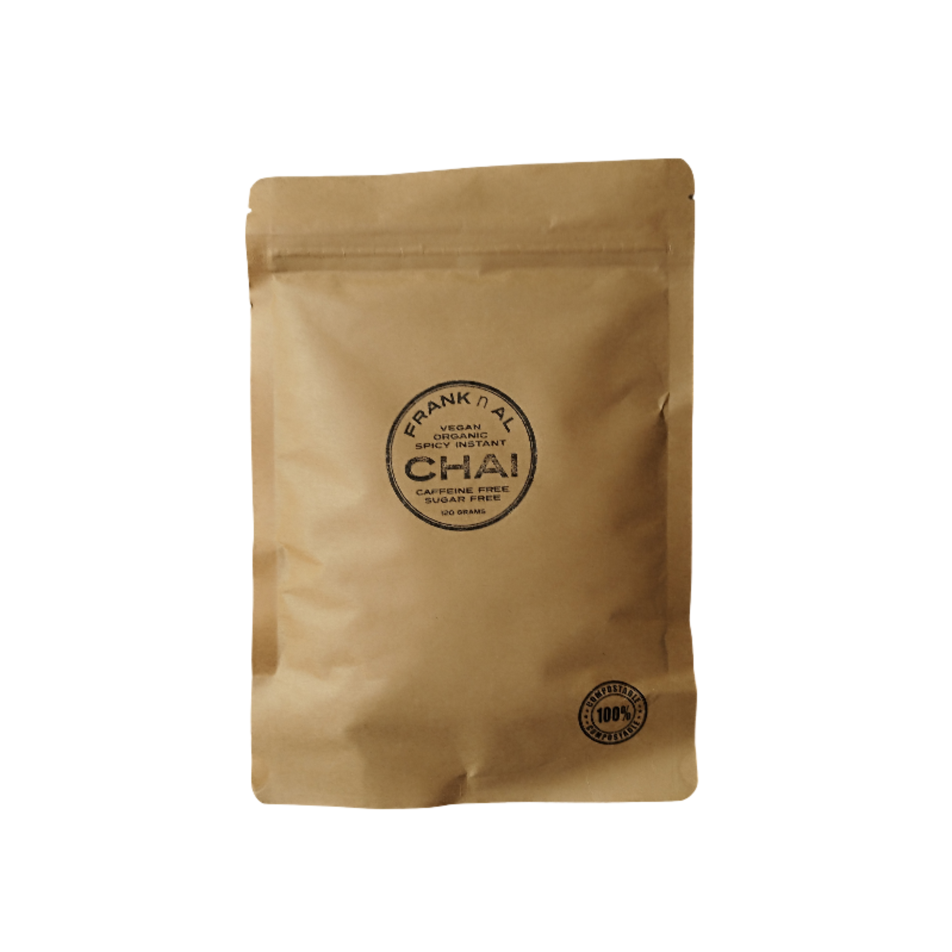 Sugar-free chai refill pouch, caffeine-free spice blend, 50 serves.