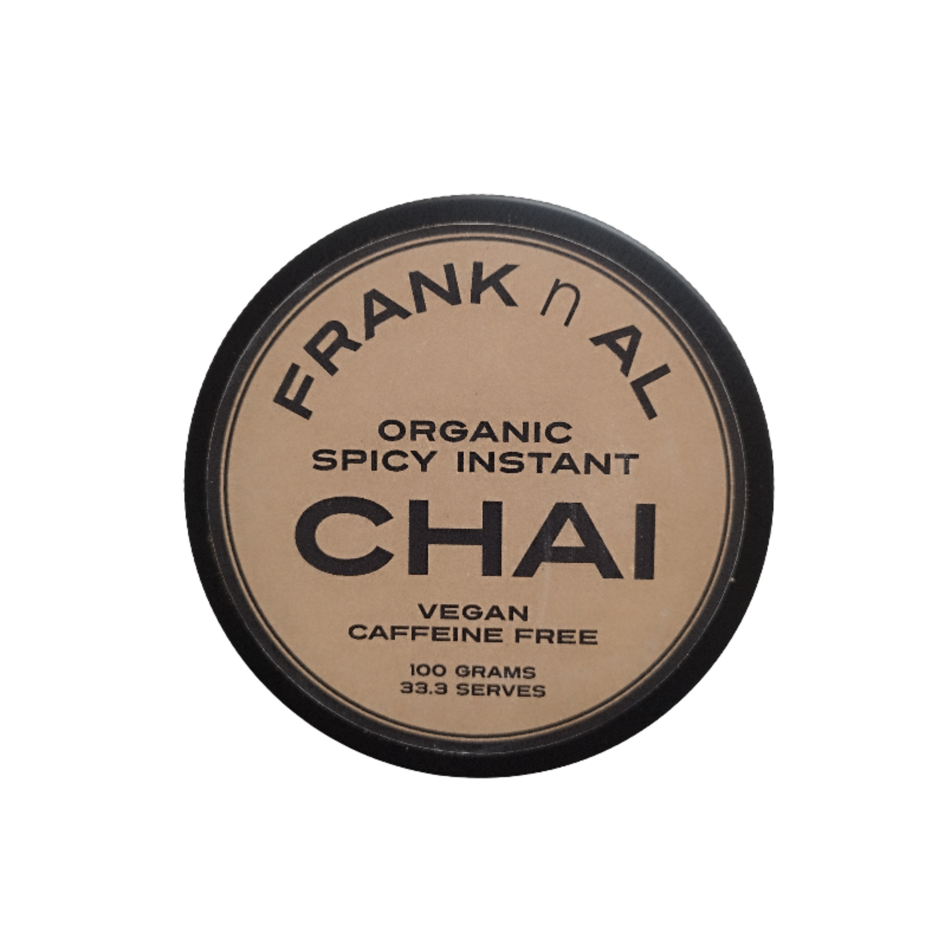 Caffeine-free instant chai blend in refillable tin, 33 serves.