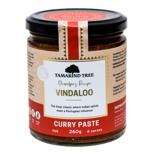 Spicy Vindaloo curry paste, nut free, dairy free, made with coconut.