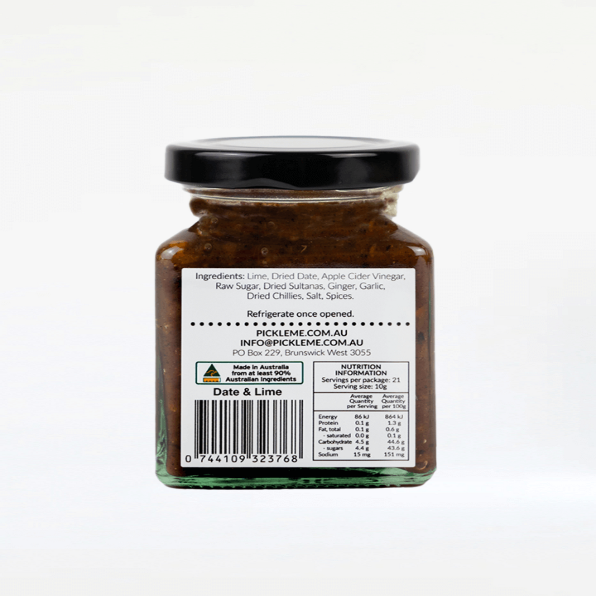 Sweet and tangy date & lime pickle, perfect for cheese and roasts, 250g