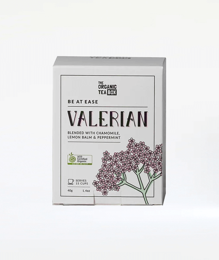 The Organic Tea Box BE AT EASE - Valerian & Lemon Balm 50g